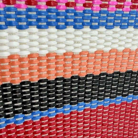 💥NWOT KATE SPADE - Manhattan Striped Woven Straw Small Tote - DE464 - Picture 16 of 17